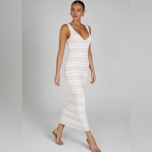 Meshki | Dresses | Nwt Meshki Cassandra Off Shoulder Slinky Maxi Dress |  Poshmark